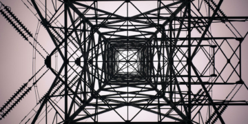 Black electrical tower