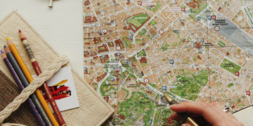 Eye glasses on-map