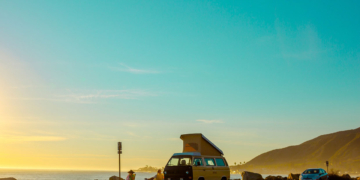 Van on sunset
